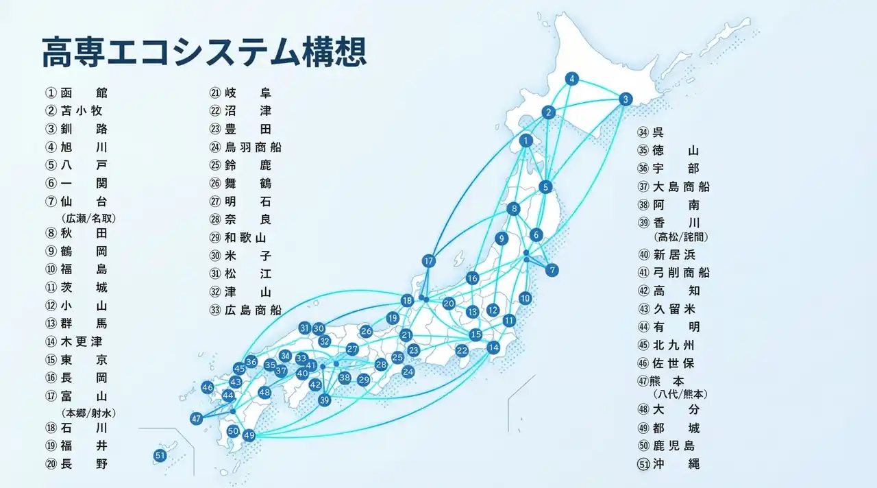 【独立行政法人国立高等専門学校機構】 【KOSEN】全国51校の“国立高専だから”実現できる「半導体人財育成エコシステム構想」