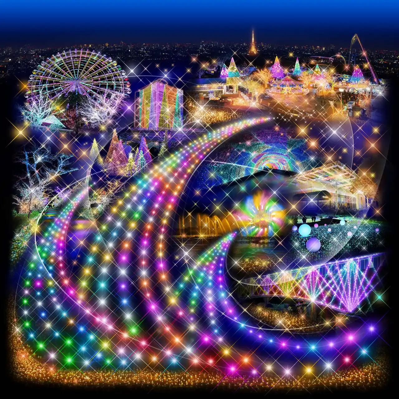 【株式会社よみうりランド】 世界的照明デザイナー石井幹子プロデュース よみうりランド ジュエルミネーション(R)LIGHT HOP⤴