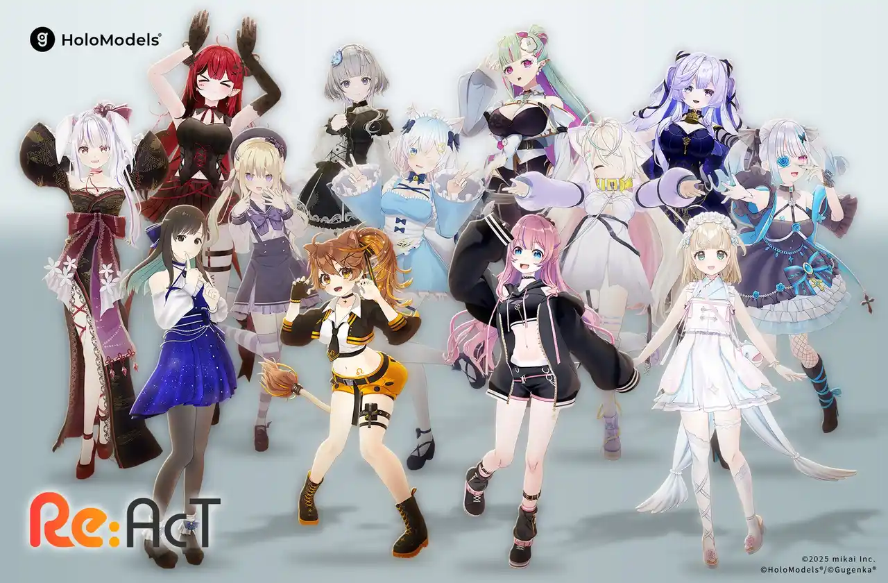 【株式会社Gugenka】 Re:AcTメンバーがデジタルフィギュア「ホロモデル」化決定　ポップアップショップにて販売開始