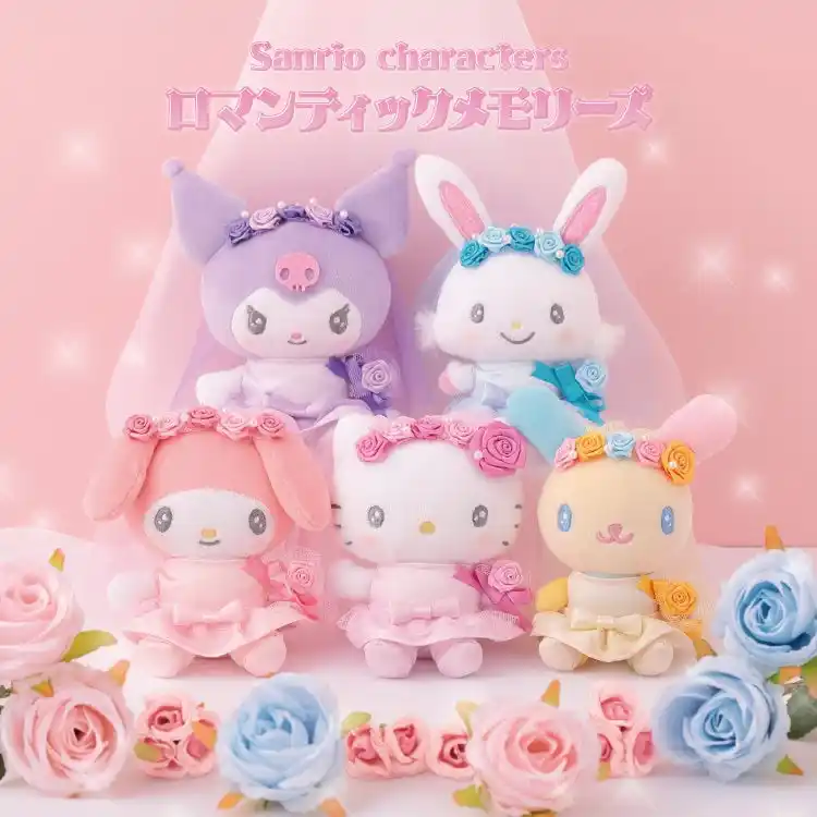 バラのカチューシャがかわいい(ハート)サンリオキャラクターズより「ロマンティックメモリーズシリーズ」が8月30日(土)～むにゅぐるみパティオ対象店舗で発売開始！