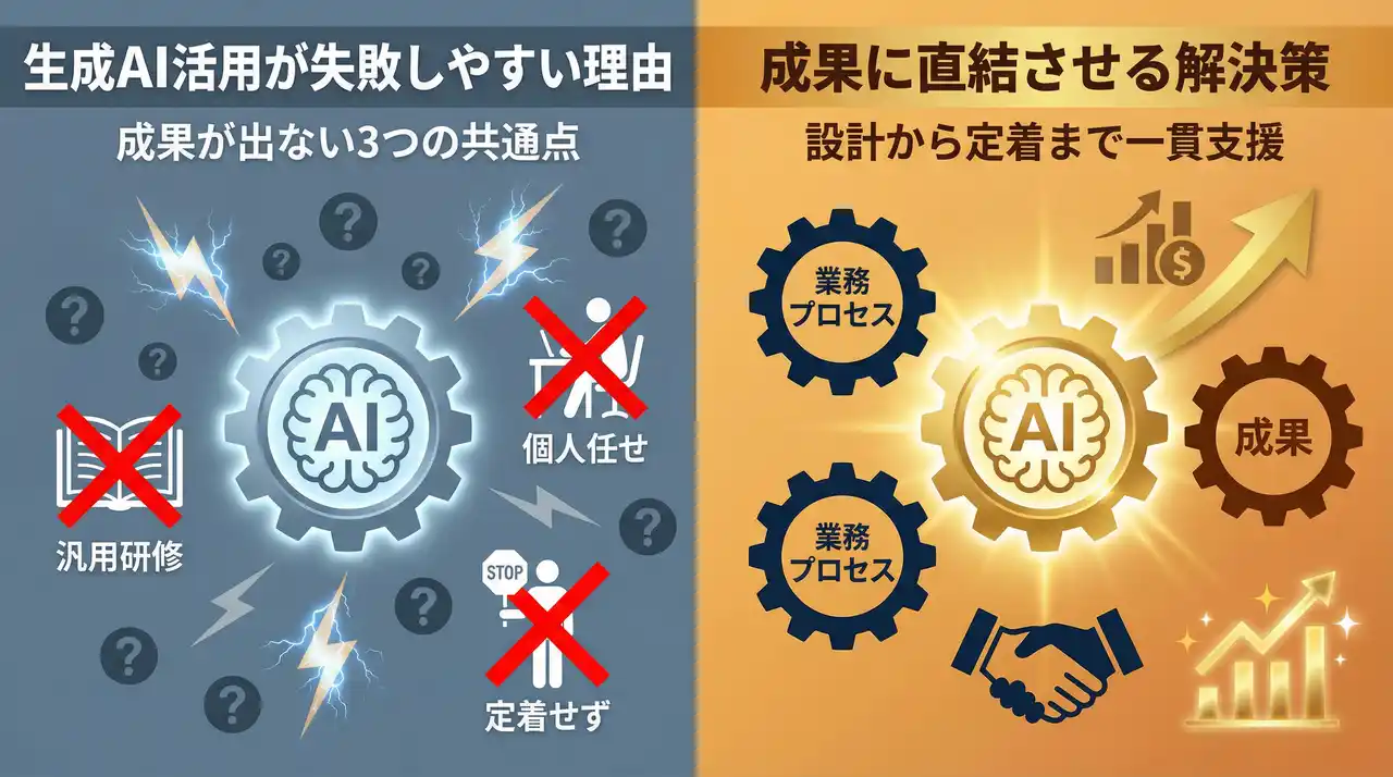 【株式会社コミクス】 生成AIを導入したのに成果が出ない企業が見落としている3つの共通点を紹介