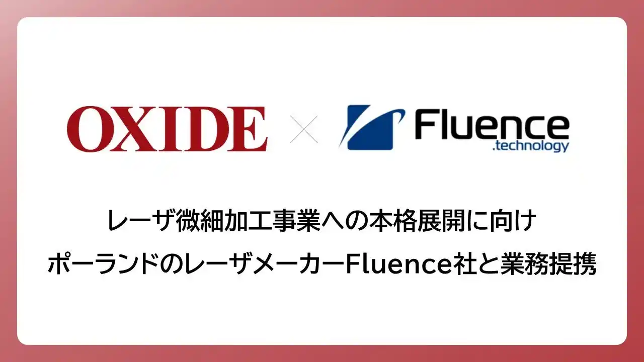 【株式会社オキサイド】 レーザ微細加工事業への本格展開に向けポーランドのレーザメーカーFluence社と業務提携