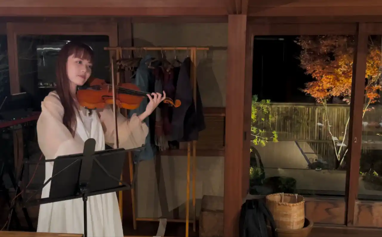 【海里】 食料自給率110％を誇る淡路島の古民家料理宿【海里】、豊かな海と山の食材を活かした郷土料理と、ヴァイオリニスト・まつおかのどか氏によるコラボイベントを開催！