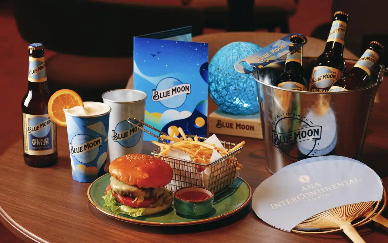 【白鶴酒造株式会社】 ＡＮＡインターコンチネンタルホテル東京×BLUE MOON 夏を感じる爽やかなビールと特製バーガーの贅沢ペアリング体験
