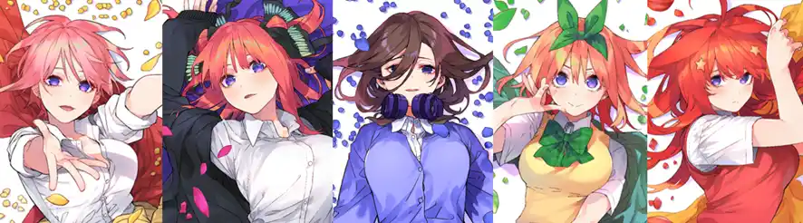 【株式会社ブシロード】 「五等分の花嫁 カードゲーム」より「スリーブ&カードセット」5種の予約受付がスタート！