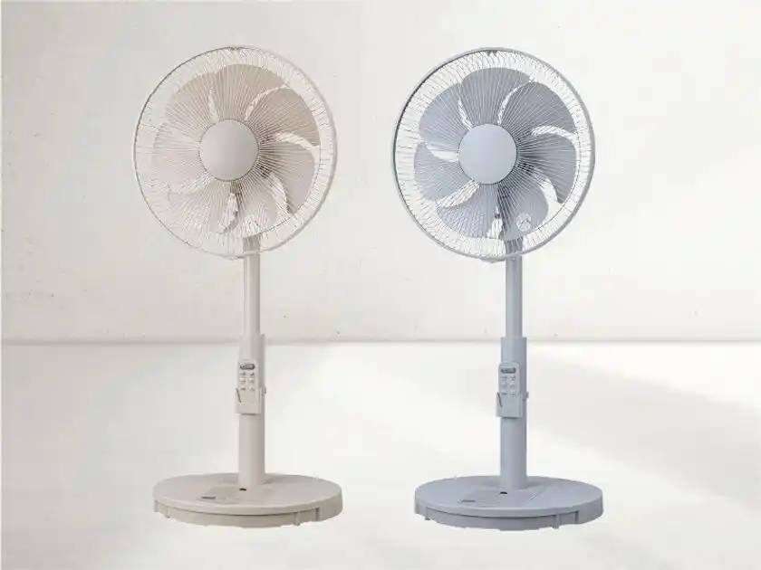 ガードに触れると運転を自動停止する「タッチストップ DCリビング扇風機」