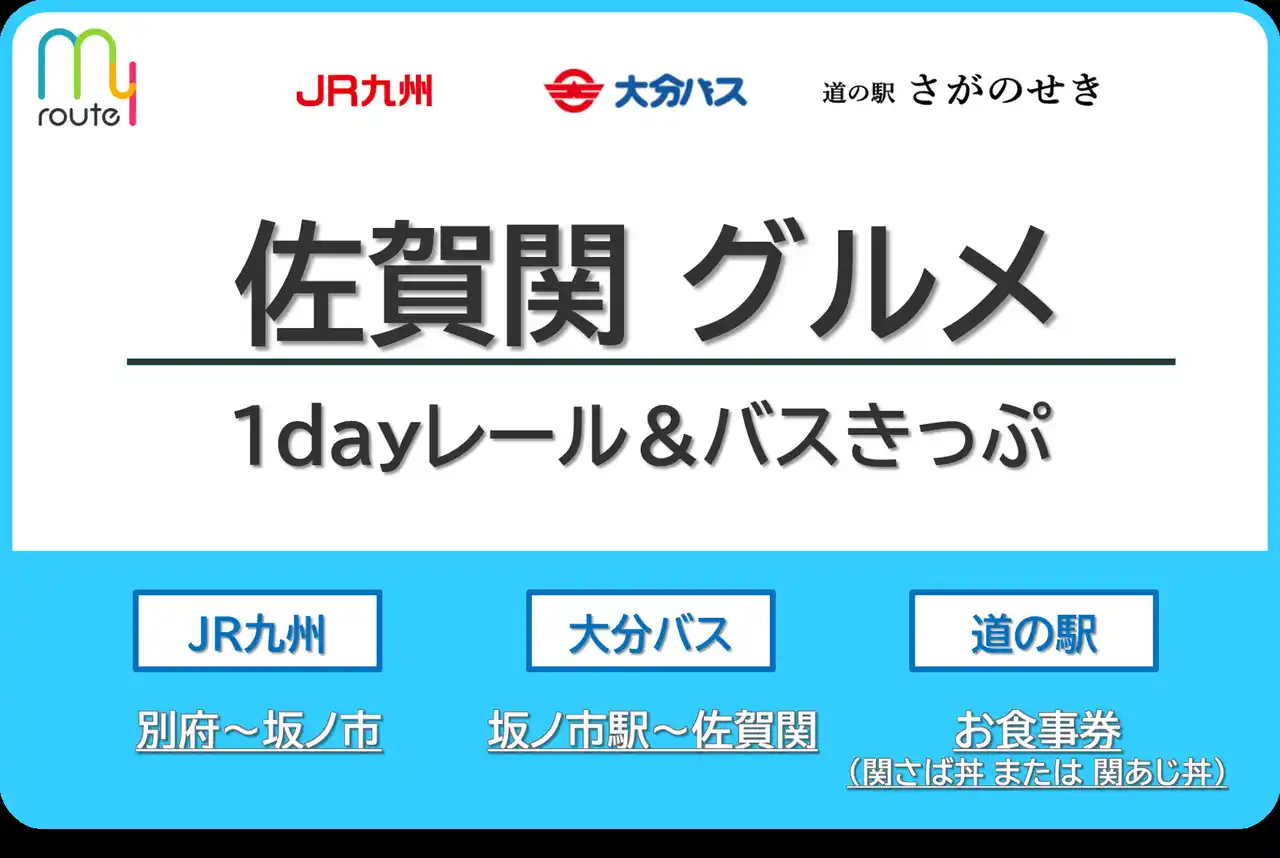 【トヨタファイナンシャルサービス(株) my route PR事務局】 my routeで、大分の関アジ・関サバを食べに行こう！「佐賀関グルメ 1day レール＆バスきっぷ」発売開始！
