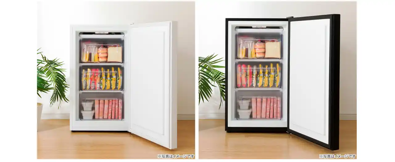 【株式会社ニトリホールディングス】 セカンド冷凍庫でゆとりのある生活を！フラット＆マットなデザインでお部屋になじむコンパクト冷凍庫を新発売