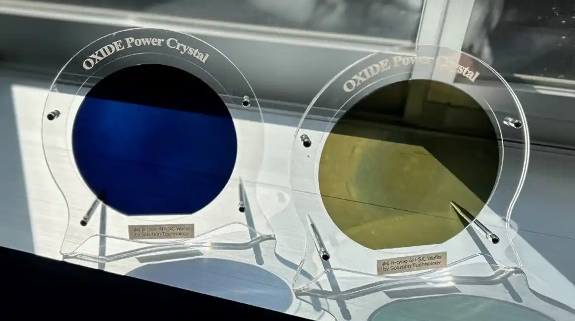 【株式会社オキサイド】 溶液成長法による6インチp型SiCウエハを国内初展示