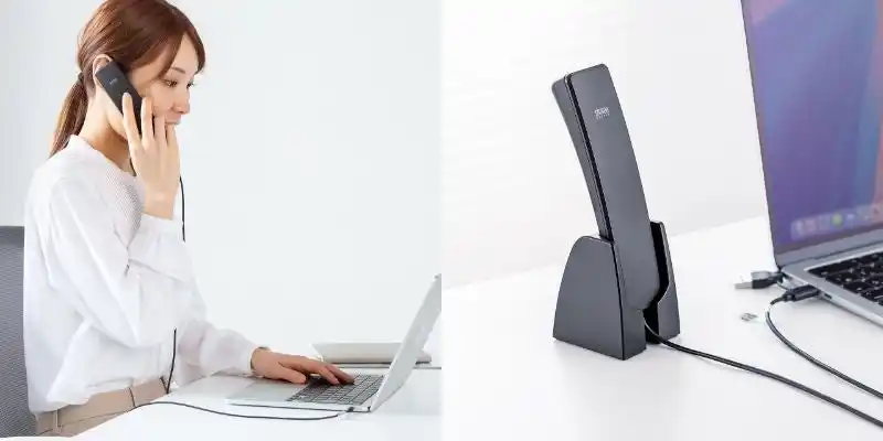 【サンワダイレクト】 電話の受話器のように使えるハンドセットを8月27日に発売