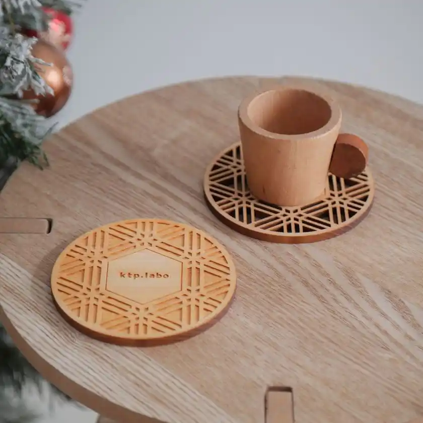 紀州檜 × 日本の伝統柄長く愛せるサステナブルなコースターを発売