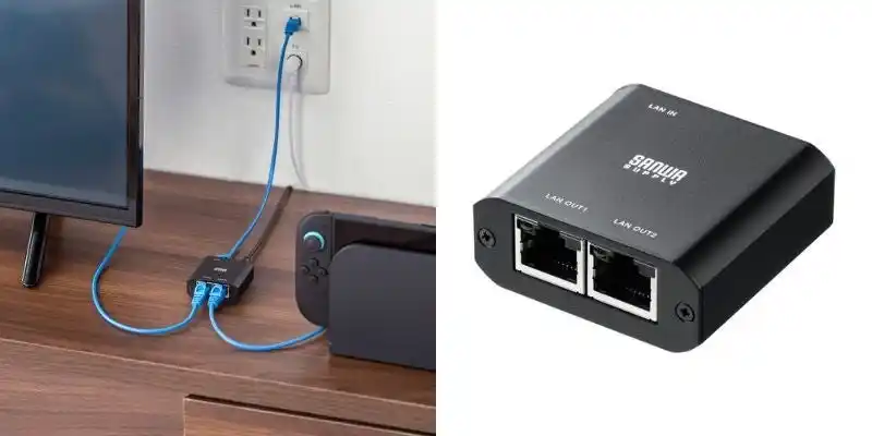 【サンワダイレクト】 テレビもゲーム機も同時接続。1つのLANポートを2分配できる超小型スイッチングハブを発売 by PR TIMES
