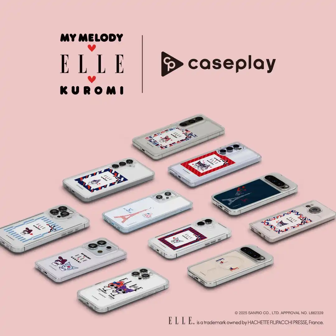 【株式会社FOX】 caseplayから創刊80周年を迎えるファッションブランド「ELLE」と同じく周年のマイメロディ＆クロミのコラボスマートフォンアクセサリーが10デザイン×140機種以上のラインナップが登場！
