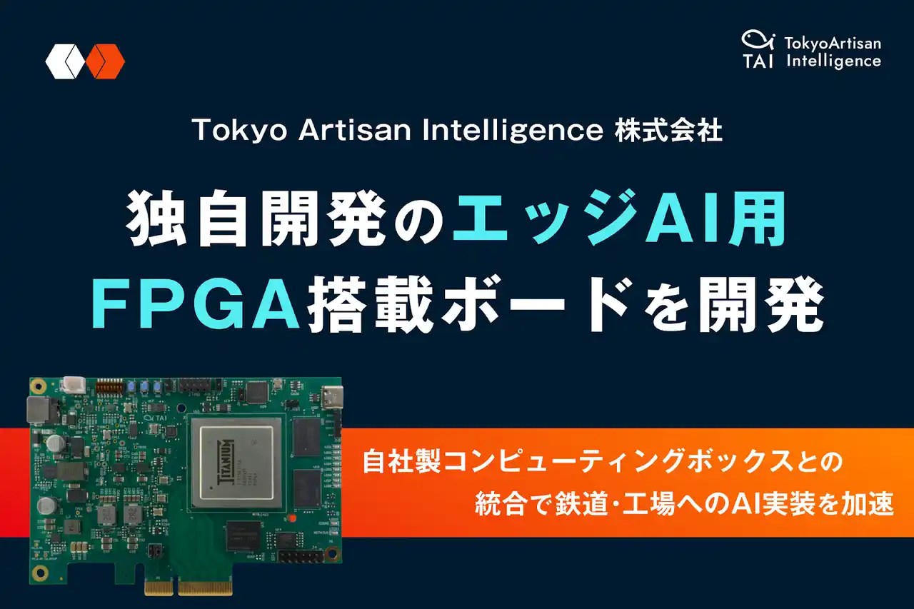 Tokyo Artisan Intelligence 株式会社、独自開発のエッジAI用FPGAボードを開発
