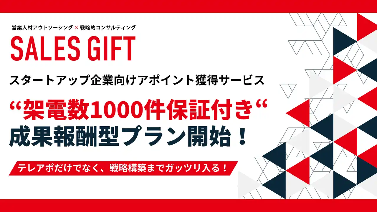 【成果報酬×1,000コール保証】セールスギフト、営業代行業界の常識を覆す「やり切るテレアポ成果報酬プラン」を正式リリース