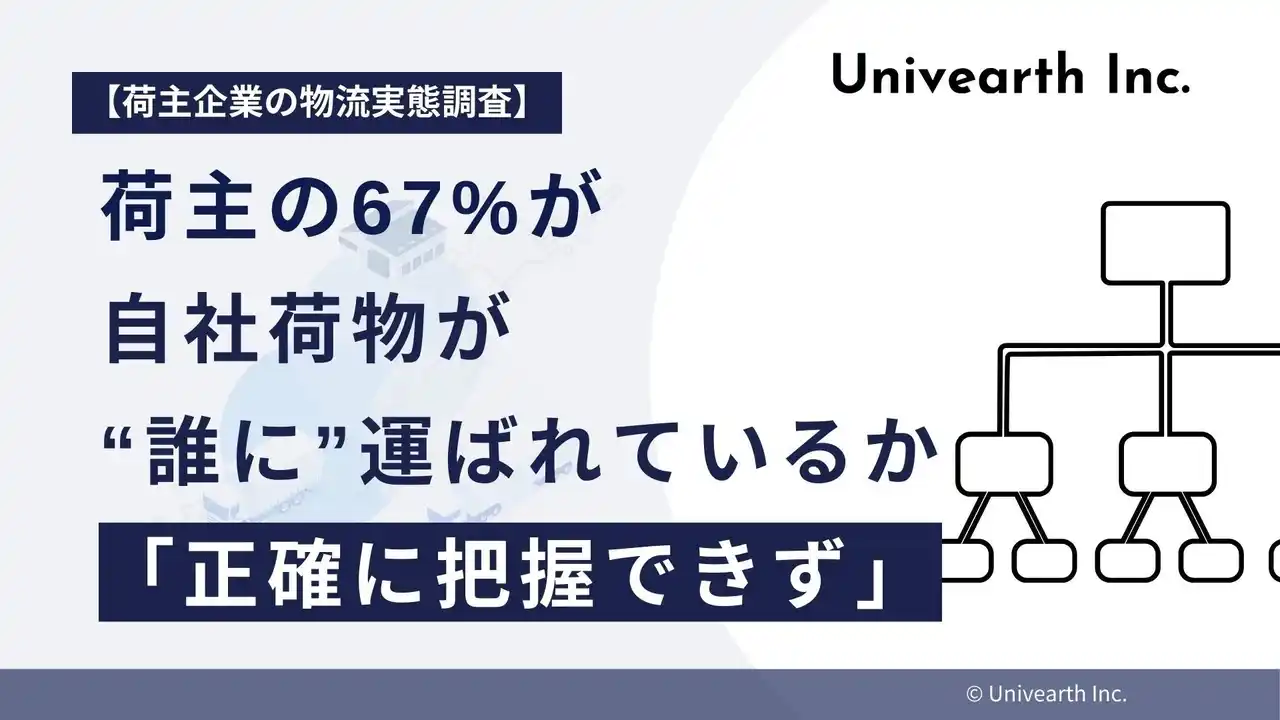 【株式会社Univearth】 【荷主企業の物流実態調査】荷主の67%が輸送の多重下請け構造を「正確に把握できず」。自社荷物が“誰に”運ばれているか、ブラックボックス化する実態。