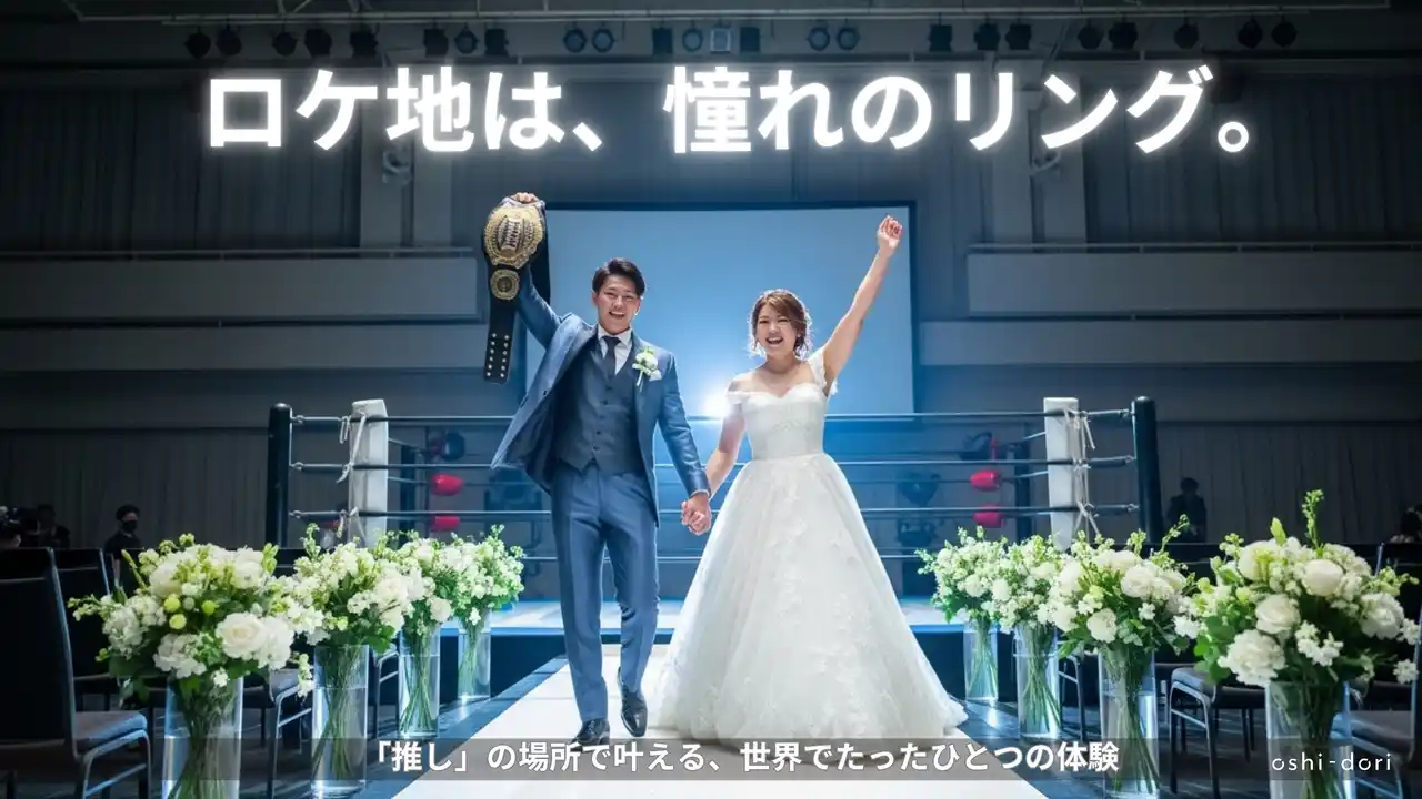 憧れのリングで誓う、プロレスファン待望のムービーウエディング
