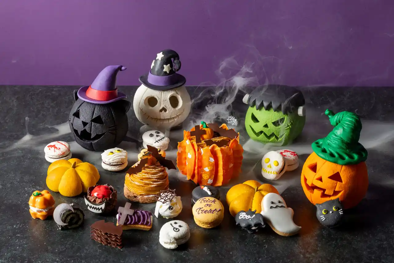 「ハロウィンスイーツ＆ブレッド セレクション」 フランケンシュタインデザインの新作チョコレートやハロウィンモチーフの小菓子6種類アソートなどミイラやおばけが勢ぞろい