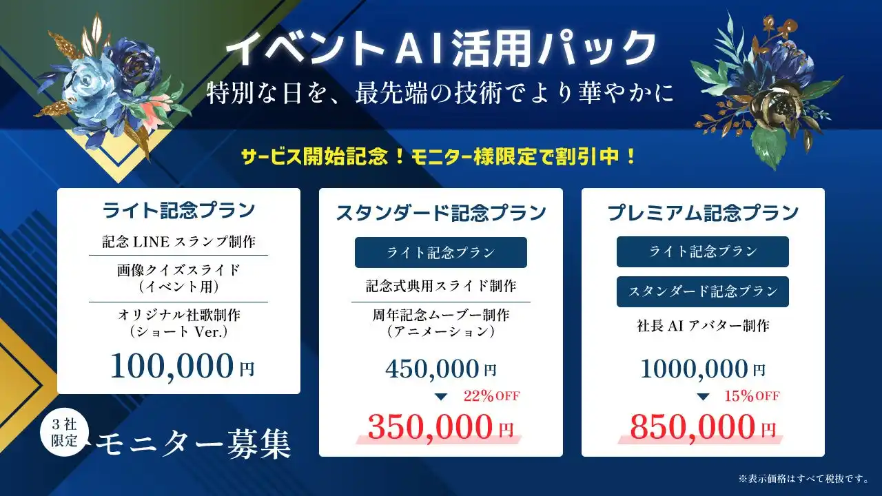 【Zept合同会社】 Zept合同会社、AIで“らしさ”を届ける『イベント記念パック』を提供開始
