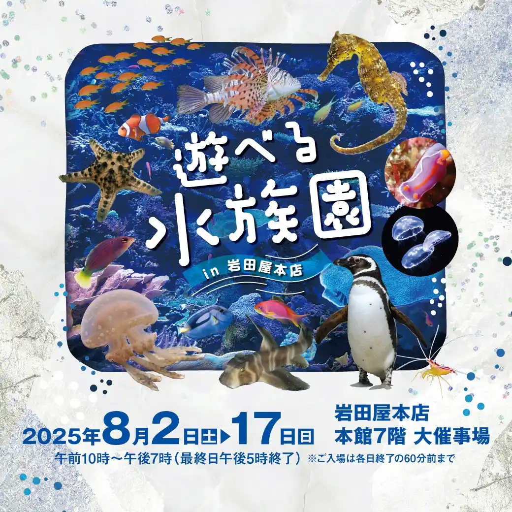 ペンギンが天神に！？「遊べる水族園 in 岩田屋本店」 8月2日（土）開幕