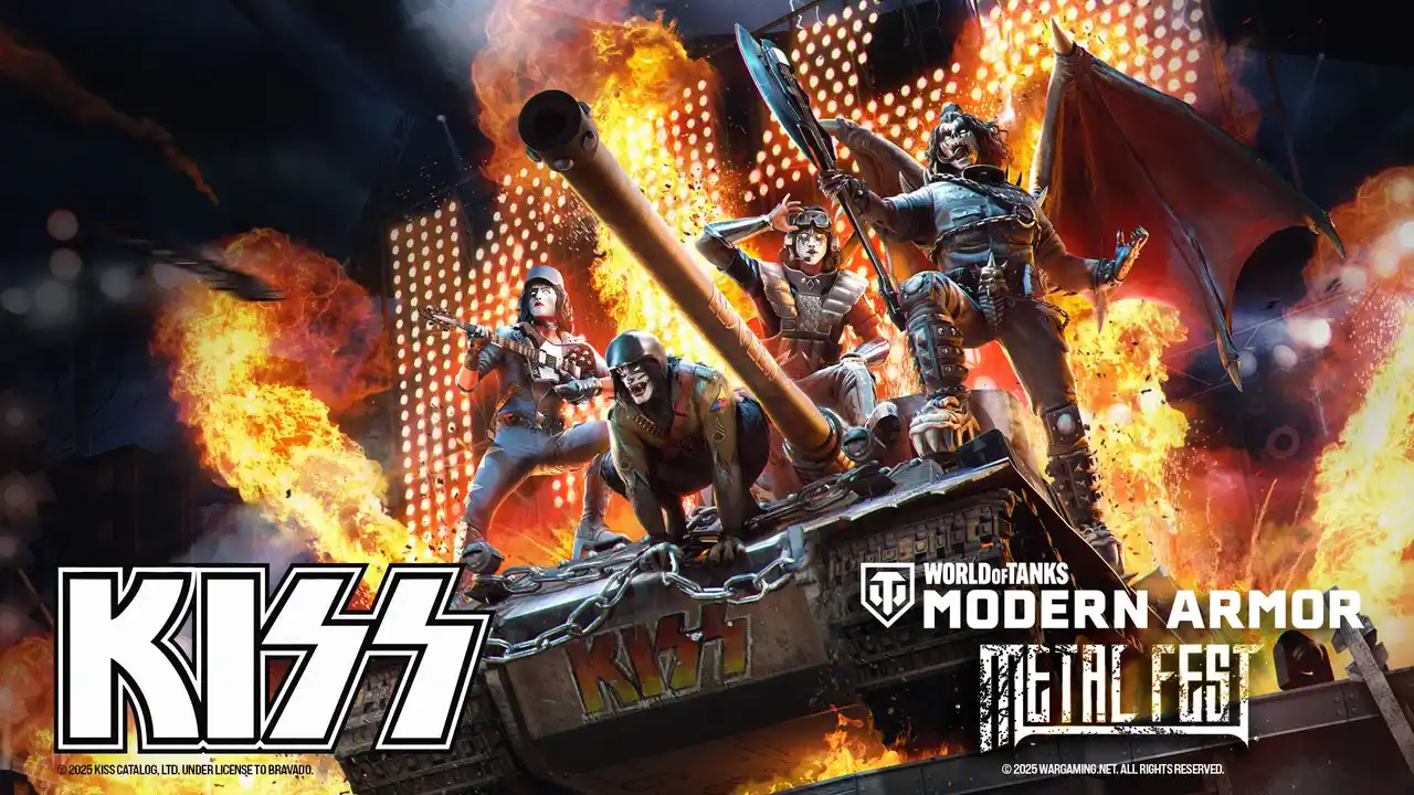 【PRESS RELEASE】『World of Tanks Modern Armor』にKISSが登場！伝説のロックバンドと共にメタルフェス2025を開催