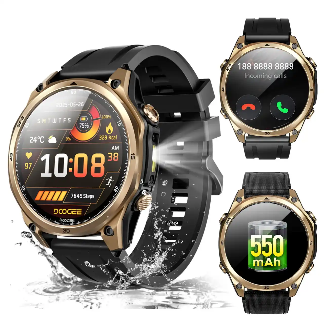 【深圳市道格创想电子商务有限公司】 日本新上陸 DOOGEE Anywise W1 / W1 Pro スマートウォッチ デュアル周波数GPS・GPT-AI・オフラインマップ搭載、最長18日駆動の5ATM防水モデルが楽天市場で新発売特価
