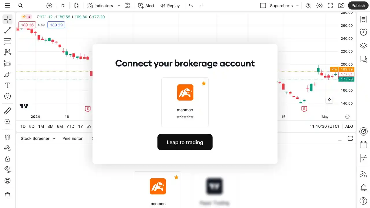 TradingView、moomoo証券と連携 - 米国株オプション取引に対応