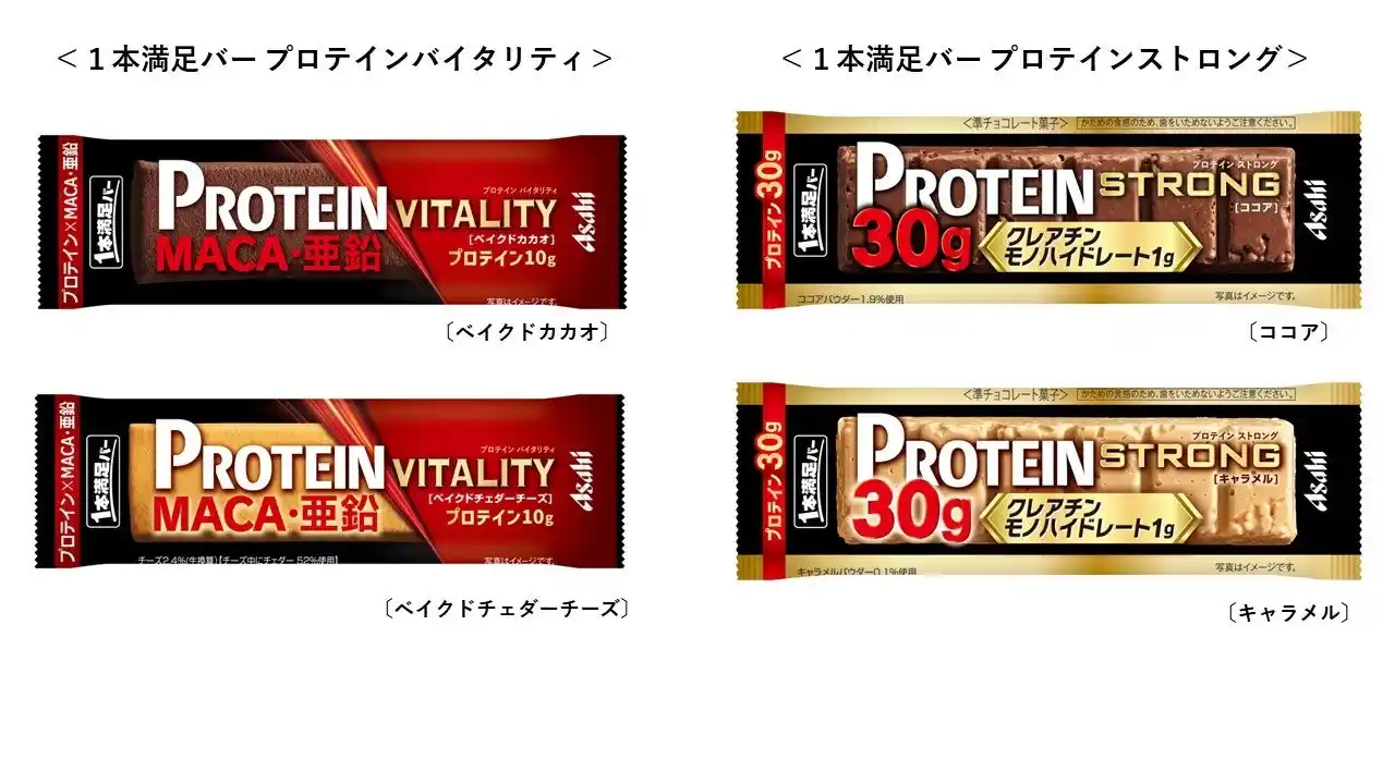 【アサヒグループ食品株式会社】 「１本満足バー プロテイン」の新シリーズ登場「１本満足バー プロテインバイタリティ」「１本満足バー プロテインストロング」10月6日発売