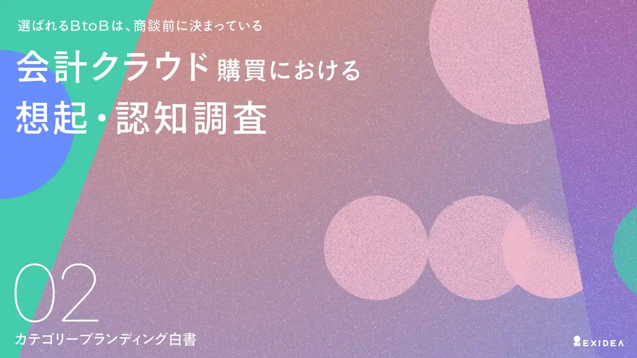 【調査リリース｜株式会社ＥＸＩＤＥＡ】 【カテゴリーブランディング白書 vol.2】「知られている」のに「選ばれない」？ 会計クラウドにおける認知度首位は 弥生（91.5%）も、想起で1位のマネーフォワードが最終検討候補の割合で逆転。