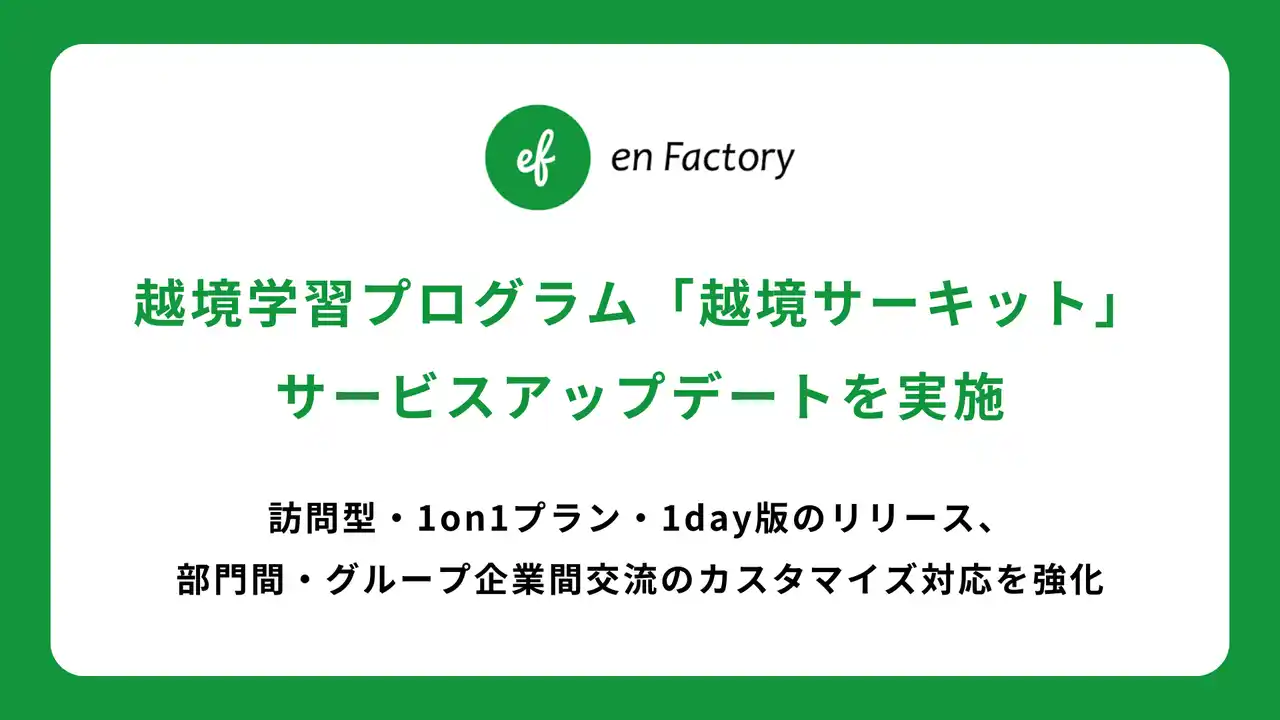 越境学習プログラム「越境サーキット」のサービスアップデートを実施いたしました～訪問型・1on1プラン・1day版のリリース、部門間・グループ企業間交流のカスタマイズ対応を強化～