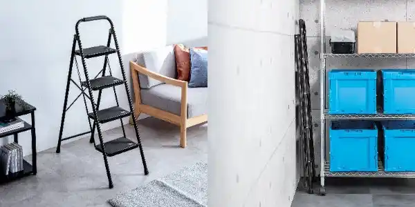 【サンワダイレクト】 ピタッとスリムに折りたたみ！隙間に収納できる脚立4段脚立を発売