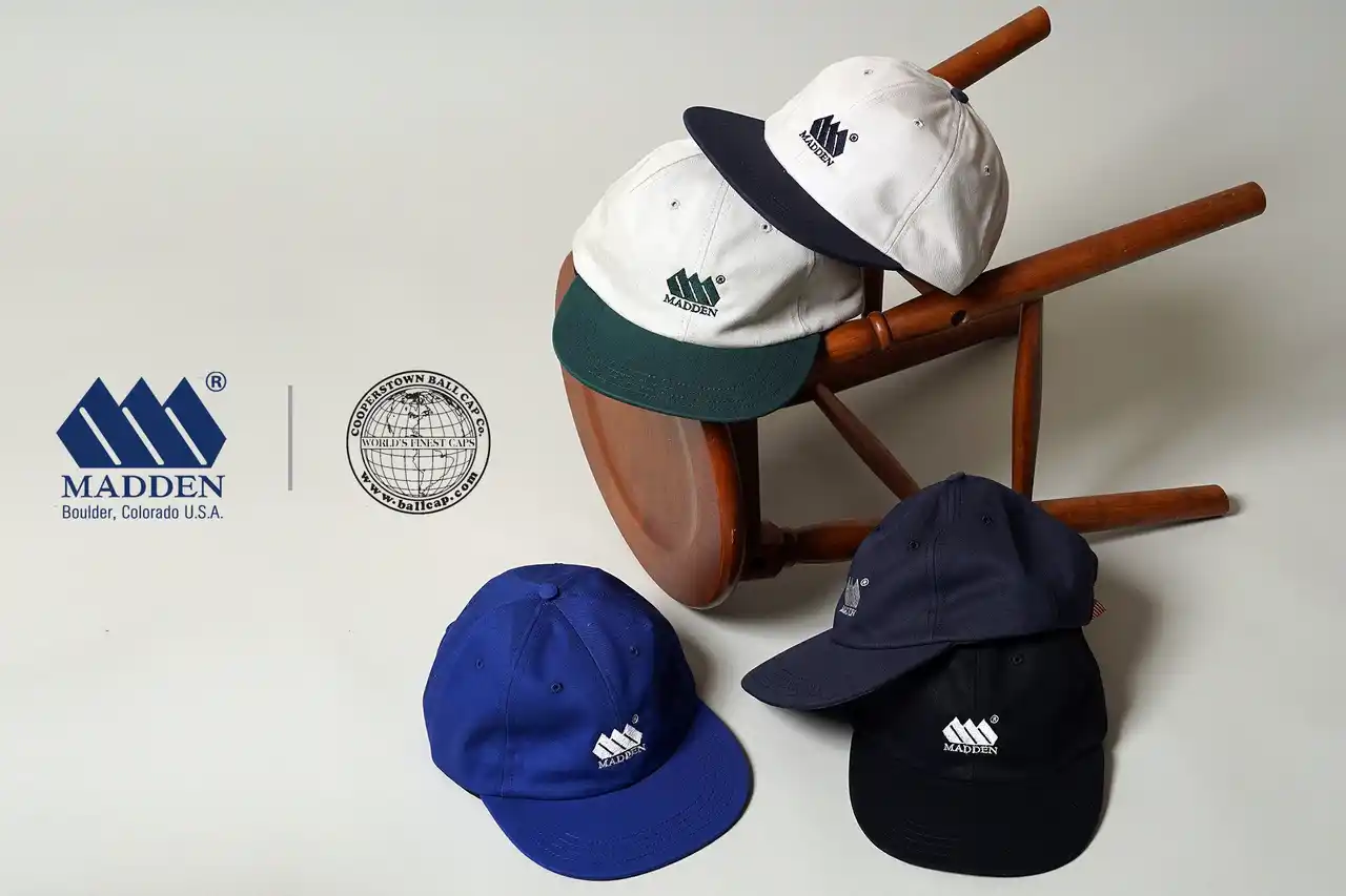 カジュアルブランドの「MADDEN」と老舗「COOPERSTOWN BALL CAP」のコラボキャップに26SSの新色が登場。数量限定で予約発売開始！