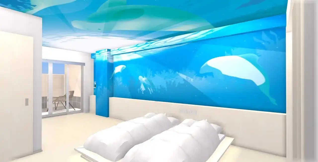 鳥羽に新名所誕生！｜鳥羽水族館のコンセプトルーム「ラッコブルー」と「ラッコグリーン」が旅館「扇芳閣」にオープン
