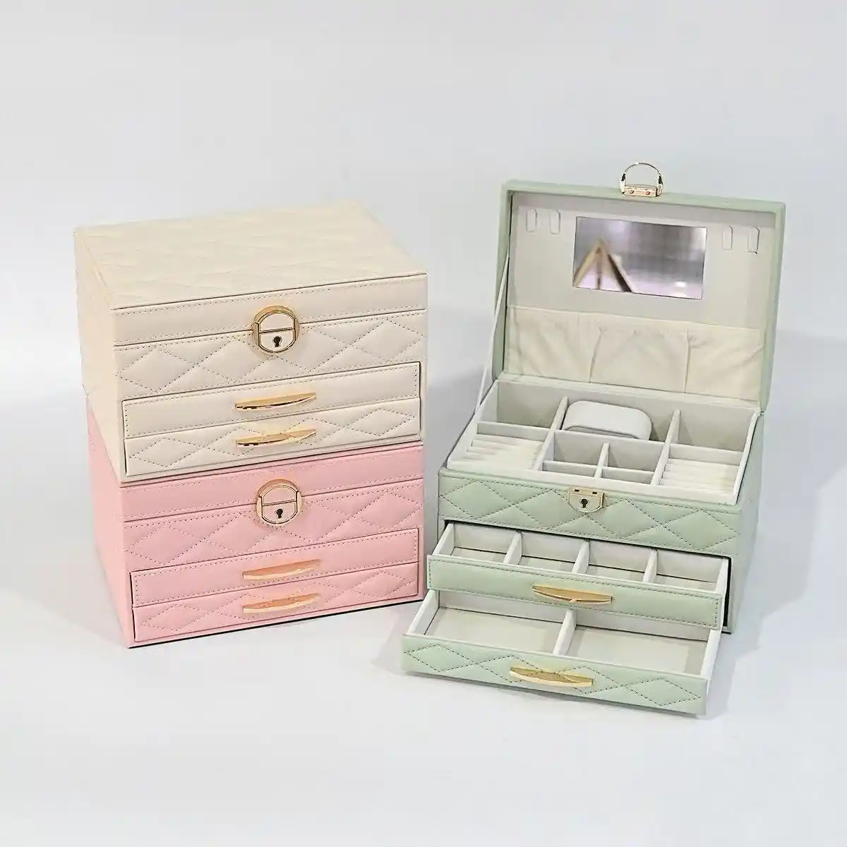 オリジナル印刷 名入れ ジュエリーボックス　広告販促品や物販品 ピアスケース イヤリング 収納 御社LOGO、金箔押し、 ジュエリーケース 持ち運び 11月30日まで早割卸売　ジュエリー企業の販促品