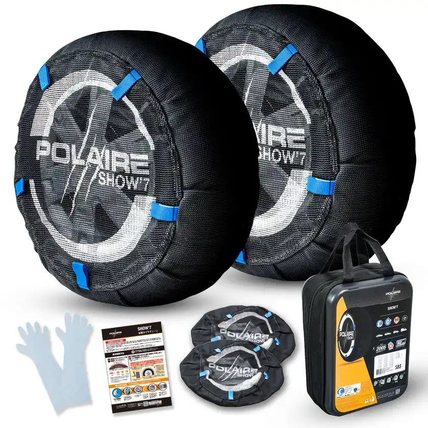 冬の安全走行をサポートし、コンパクトで手軽に持ち運びができるジャッキアップ不要の布製タイヤチェーン『ショーセブン』を新発売