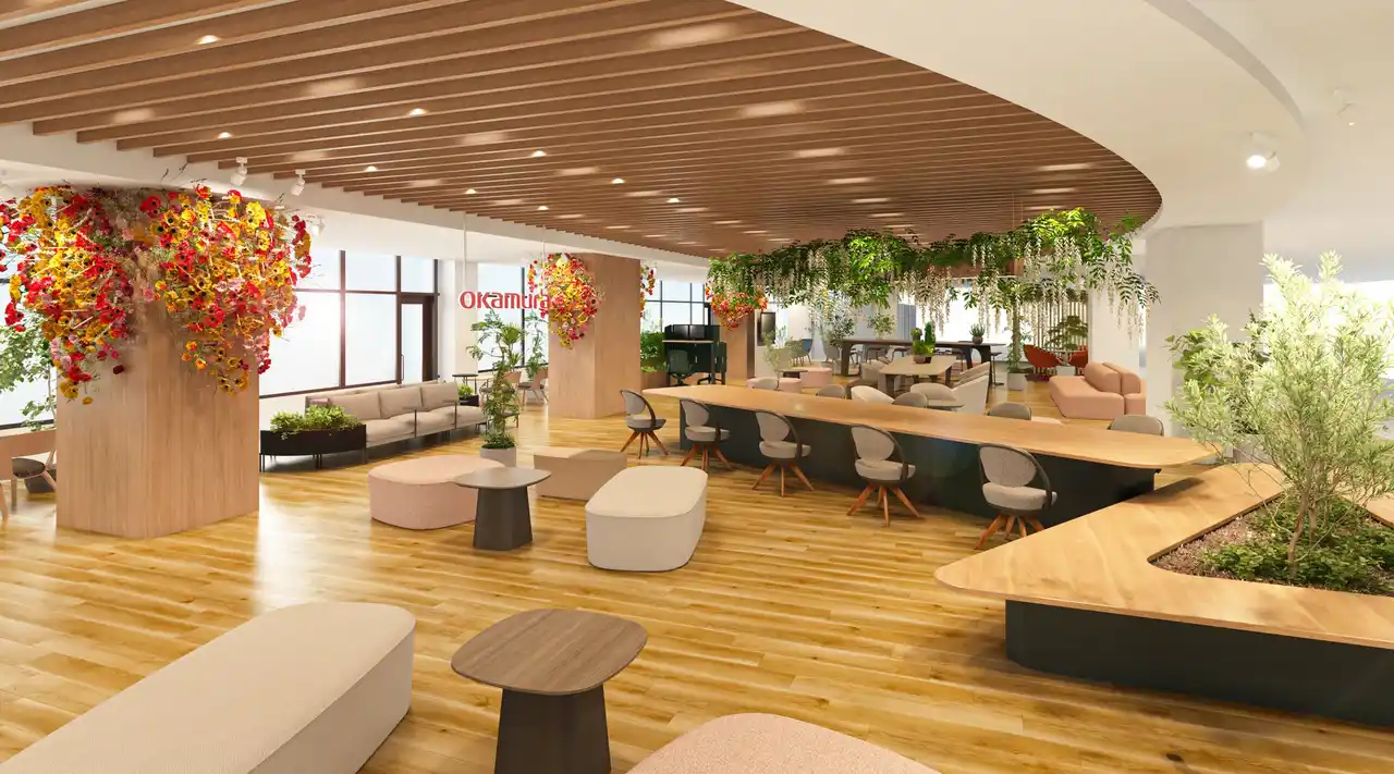 【オカムラ】 成田国際空港の出国審査後エリアに、オカムラのラウンジスペースを設置
