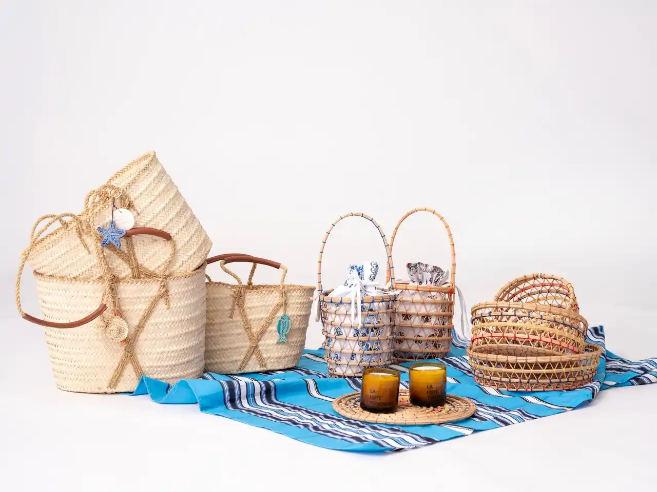 【株式会社リトルリーグ】 【ロンハーマン】チュニジアのクラフトブランド「LA LISTE TUNISIENNE」より、限定カラーのバスケットとスカーフを発売