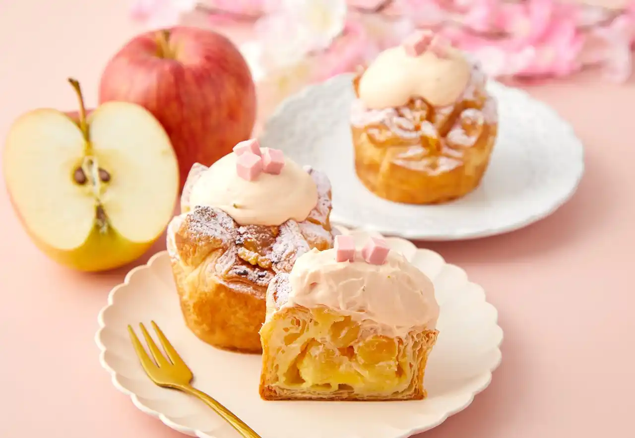 【株式会社神戸屋】 春到来！“桜スイーツ”新作「Apple Cup さくら」を 焼きたてパイ専門店「PIE mania（パイマニア）」で2月16日(月)より季節限定で販売