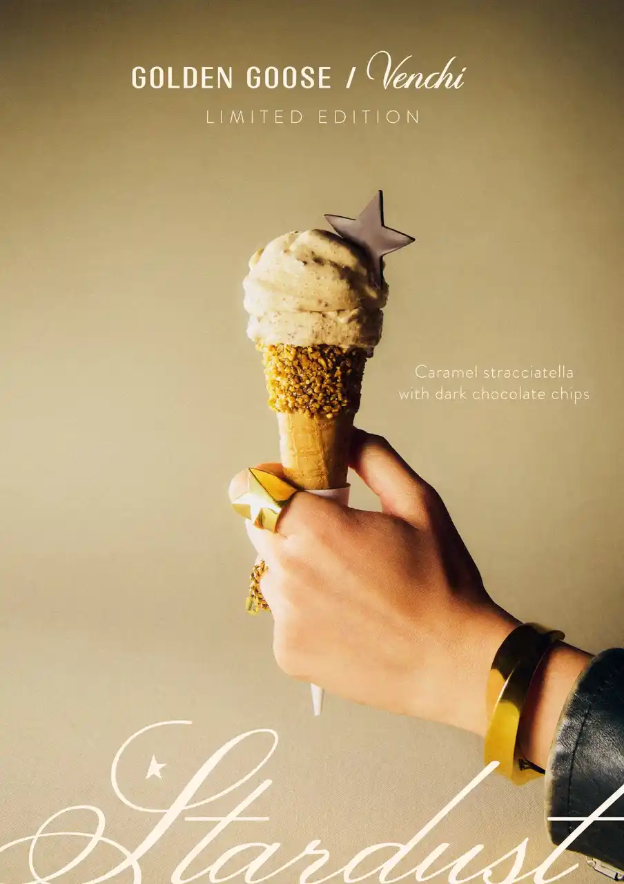 Venchi x Golden Gooseのコラボレーションから生まれた限定ジェラート「Stardust」　8月5日（火）より限定発売