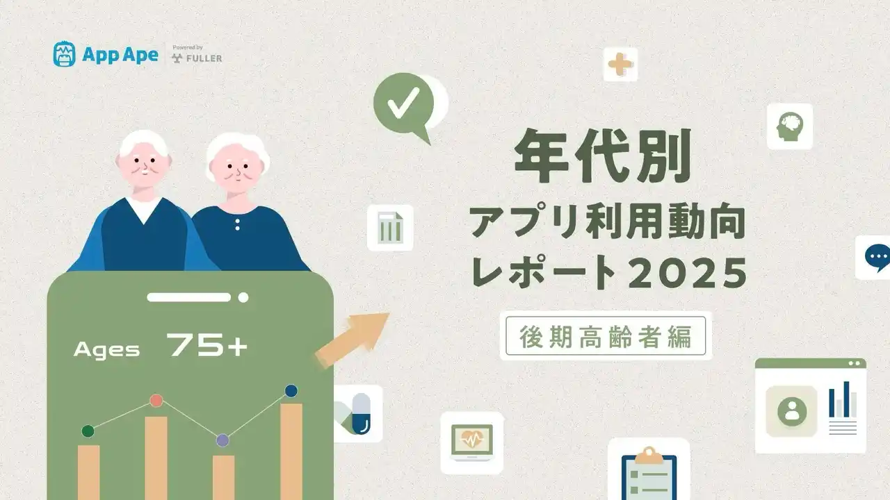 【フラー】 後期高齢者の1ヶ月あたりのアプリ利用個数は39個