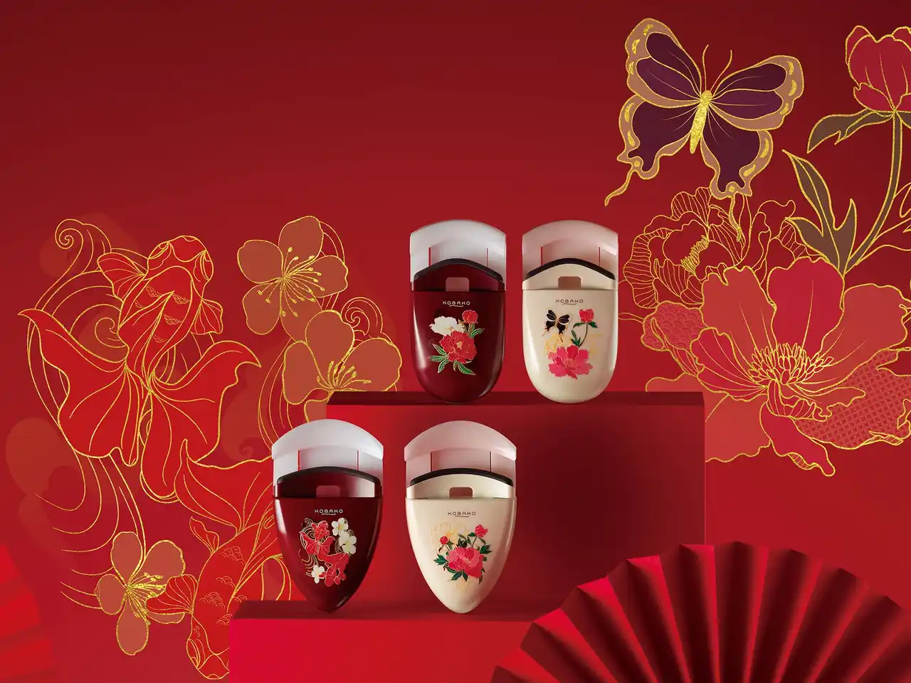 【貝印株式会社】 ビューティーツールブランド〈KOBAKO〉2025 Early Autumn　Limited Collection 限定デザイン 「アイラッシュカーラー」 全4アイテム