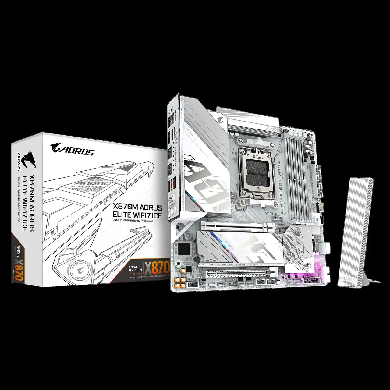 【株式会社ニューエックス】 GIGABYTEより、AMD X870チップセット搭載、Micro-ATX マザーボード「GIGABYTE X870M AORUS ELITE WIFI7 ICE」発売