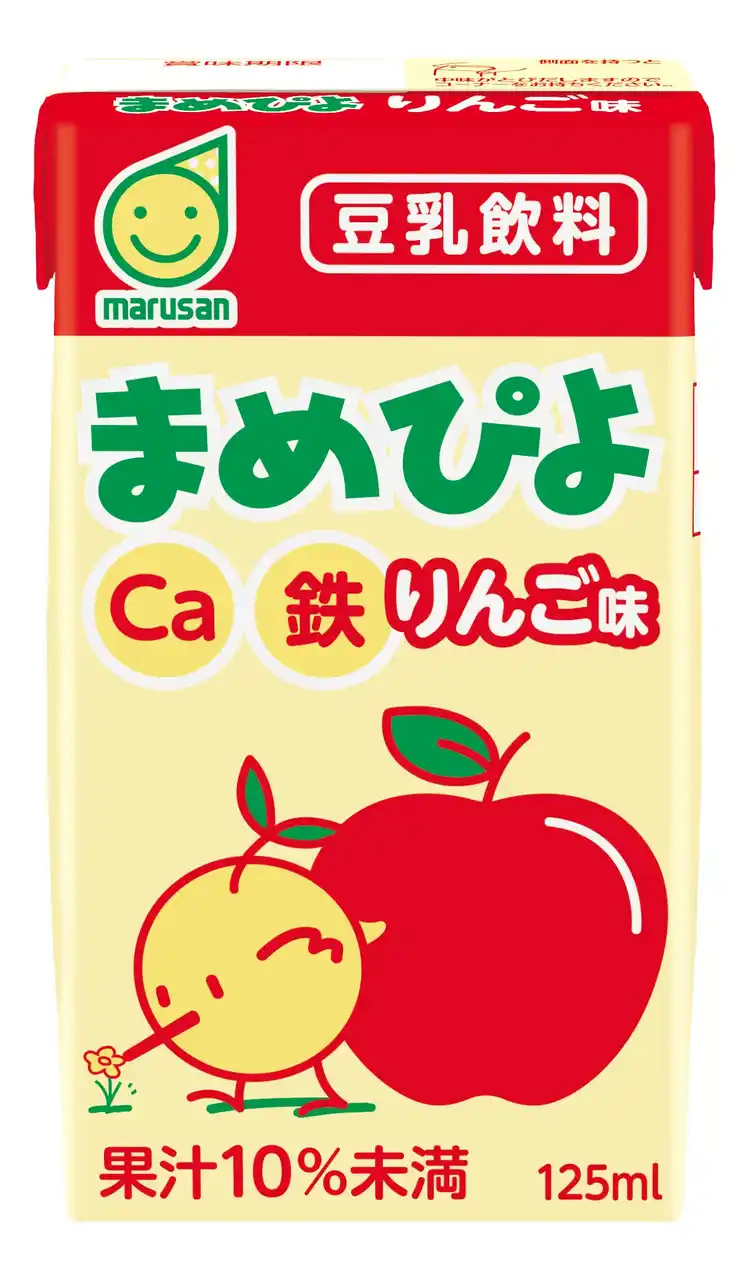 【マルサンアイ株式会社】 ＜子ども向け豆乳「まめぴよ」にりんご味が登場＞ マルサン「まめぴよ りんご味」2025年9月1日（月）より全国にて発売