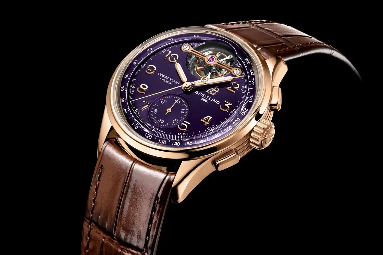 【ブライトリング・ジャパン株式会社】 ブライトリングの最上位機種プレミエトゥールビヨンから、深紫色を纏った限定モデルが登場