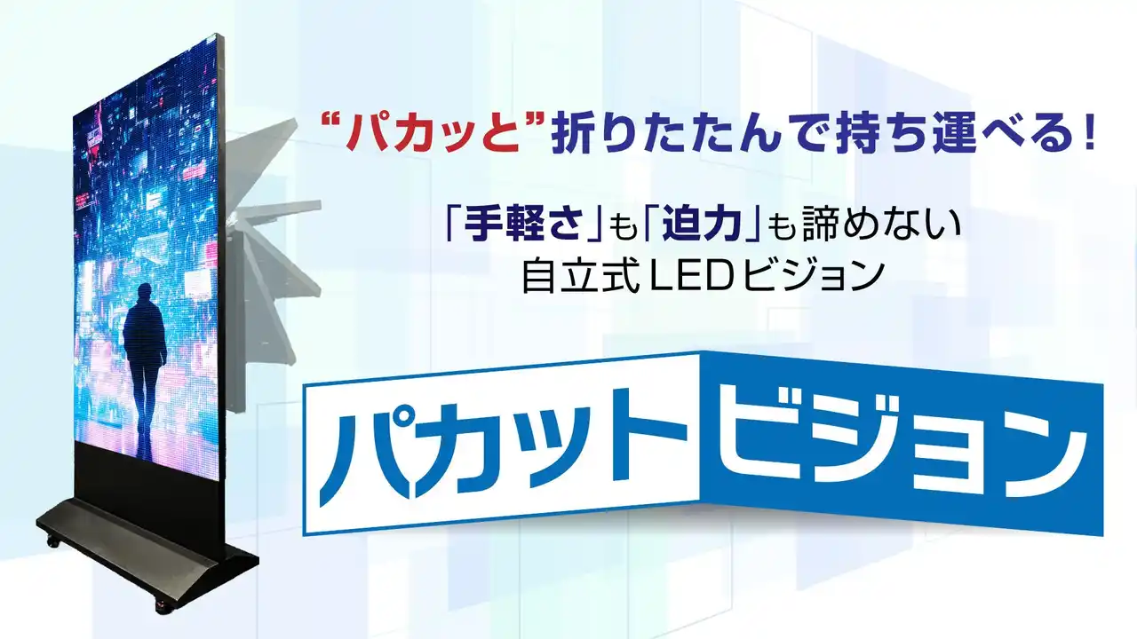 【新商品】“パカッと”折りたたんで持ち運べる！「パカットビジョン」新発売！（株式会社インターコスモス）