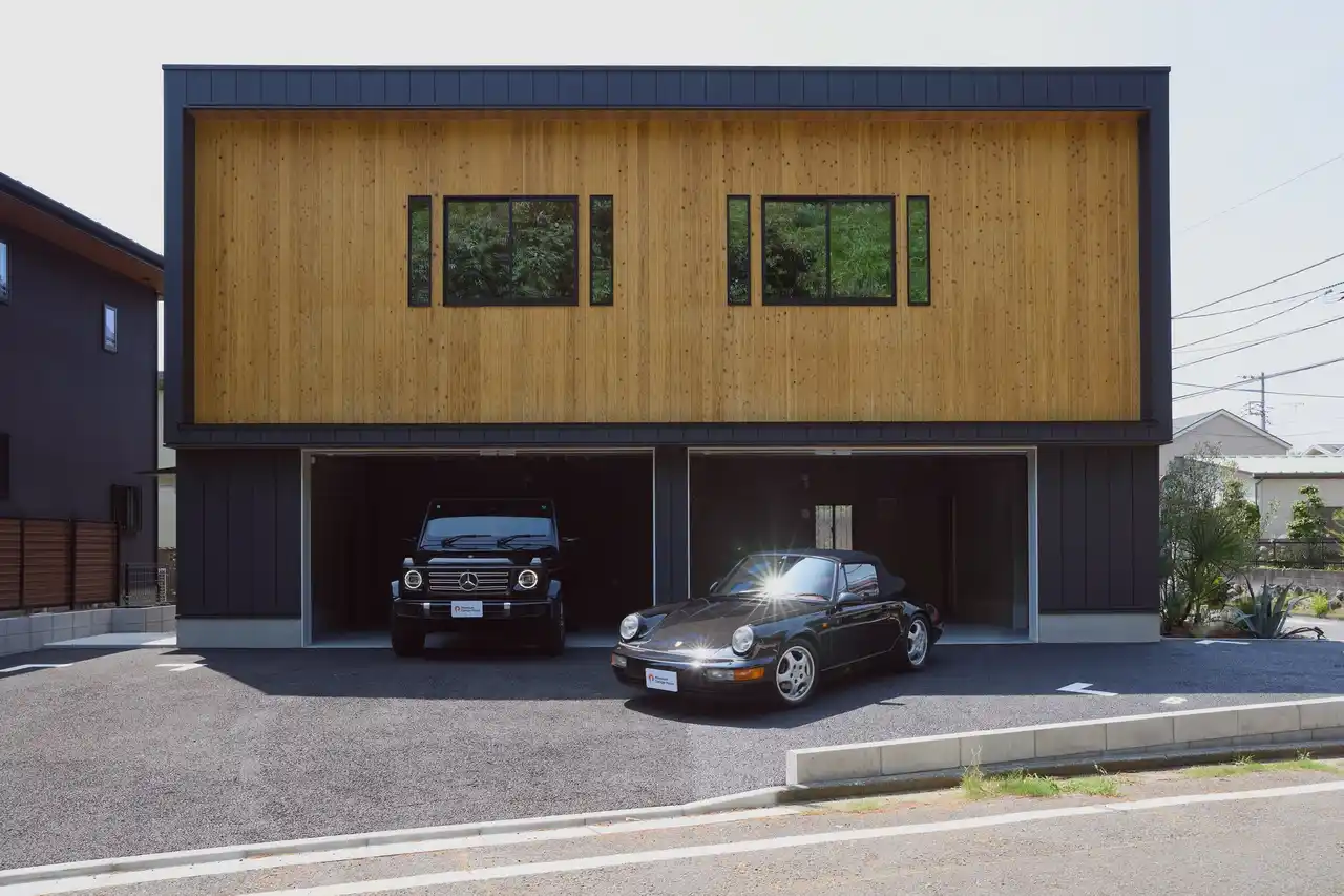 【日本CLT技術研究所】 【LC-core構法】CLTパネル工法のガレージ付き賃貸住宅が神奈川県にて完成