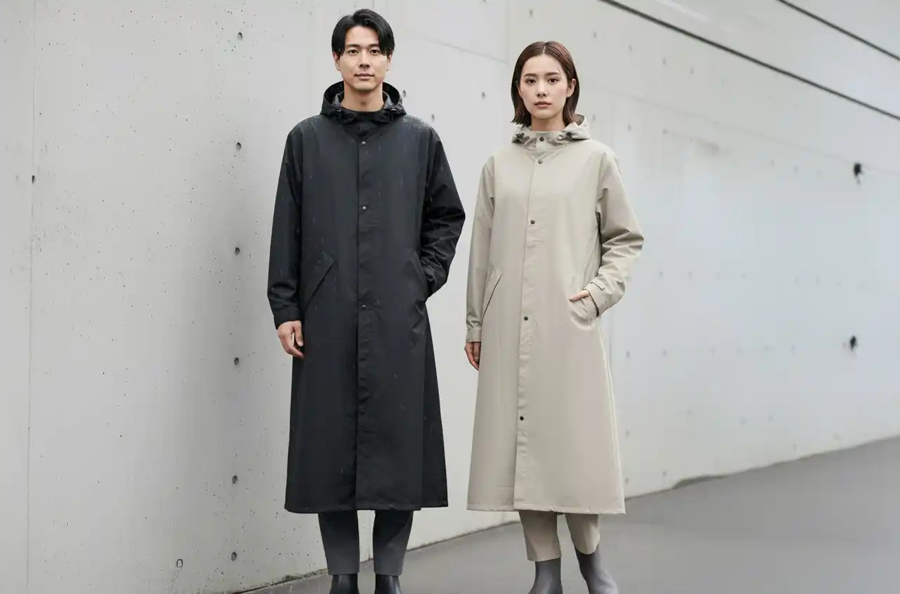 【新発売】“雨具らしさ”を感じさせない。「センターマチ構造」×「耐水圧20,000mm」アーバンレインコート