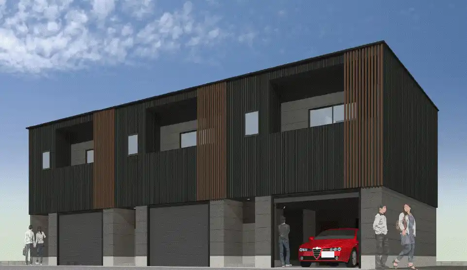 【株式会社ユニホー】 【株式会社ユニホー】ビルトインガレージ付きメゾネット賃貸住宅 完成現場見学会開催！～趣味性と資産性を兼ね備えた新たな賃貸スタイル～