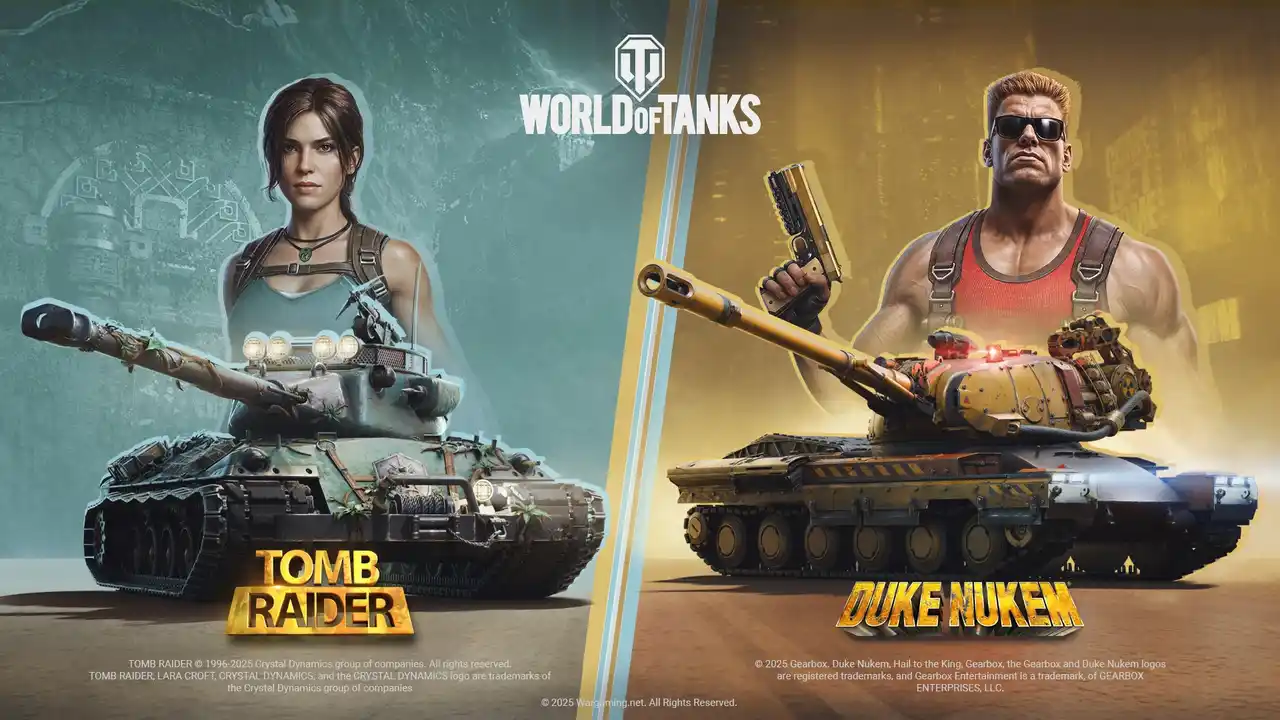 【PRESS RELEASE】名作の主人公たちが『World of Tanks』に参戦！Lara CroftとDuke Nukemが登場するバトルパス・スペシャル「Heroes' Paths」開催