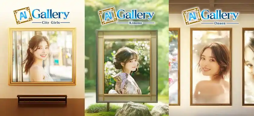 生成AIを活用したAndroid用ギャラリーアプリ『AI Gallery』美しい日本人女性のアートシリーズ3タイトルを配信開始